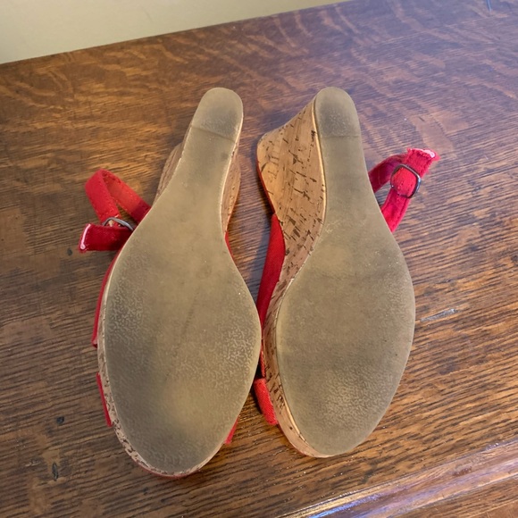 3/$15 Sale Retro Red Wedges - Picture 3 of 3